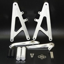 Silver Rearset Footrests Foot
