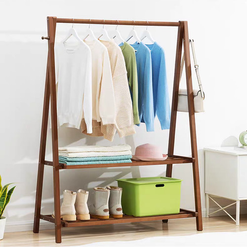 Foldable wooden clothes rail - foldable,