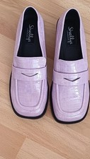 Ladies Asos Shellys London Power Lilac-croc Loafer ~ SIZE 5/4 EUR 38 - Odd Feet