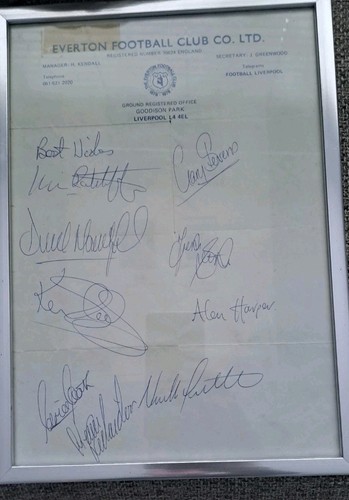 Everton team autographs circa - everton,