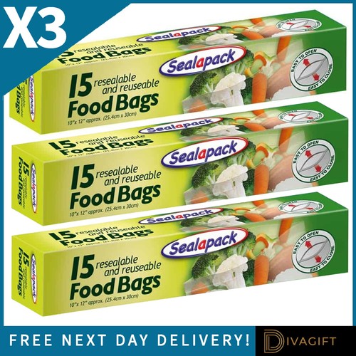 Plastic food bags 15pk - bags,