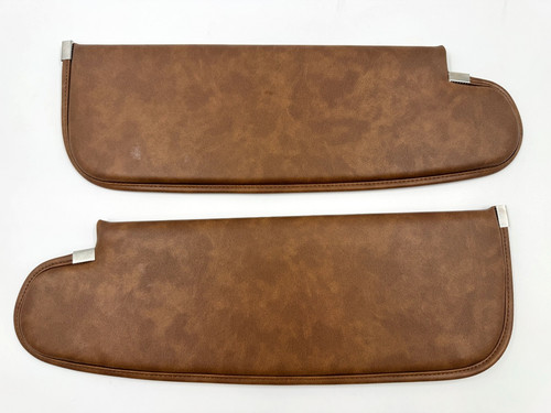 Saddle brown tan sunvisor set - saddle,