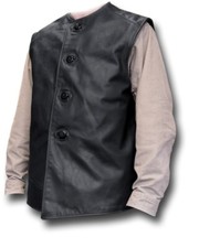 Black leather jerkin brand new - jerkin,