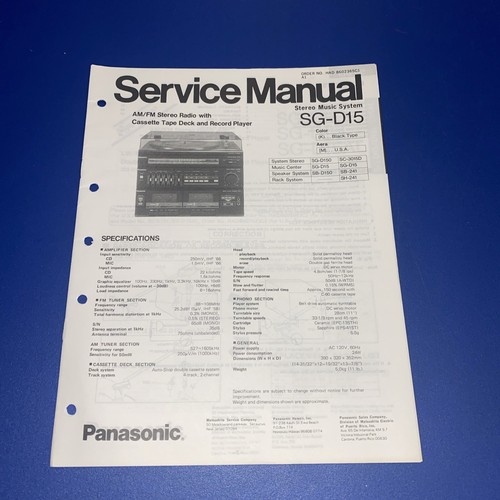 Panasonic service manual - service,