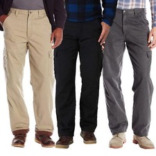 Wrangler Authentics Mens Thermal Fleece Lined Cargo Combat Relaxed Trousers Pant