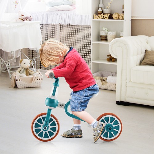 Green kids tricycle - 4-in-1,
