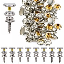 Screw Snap Buttons 15mm Brass