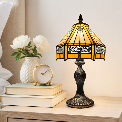 Tiffany style yellow hexagon - tiffany,