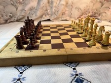 Vintage DDR Plastic Chess Set 1970 Original Box King 6 Cm Complete Rare VGC