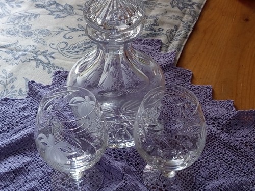 Vintage etched crystal - vintage,