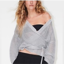 Zara Wrap Open Knit Cardigan