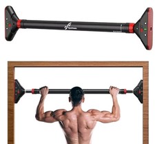 Sportneer Pull Up Bar. No Drill Door Frame Fit Dual Safety Locks. Black. New