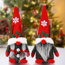 2pcs Christmas Plush Doll Gnome Xmas Dwarf Gonk Elf Home Decoration Ornament