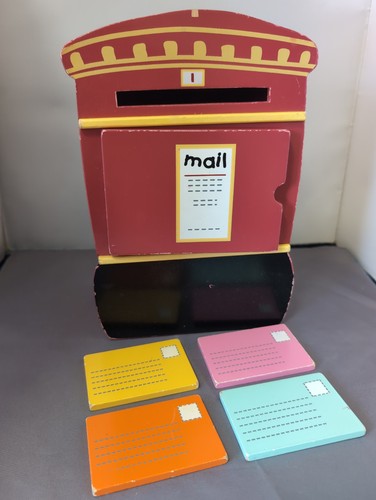 Elc wooden postbox with - wooden,