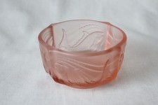 Art Deco Frosted Pink  Glass