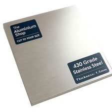 Stainless Steel Sheet Plate Brushed Polish 1.5mm Thick Multiple Sizes CUT 2 SIZE