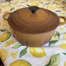Vintage 70s Le Creuset Casserole Dish D 23cm Light Brown