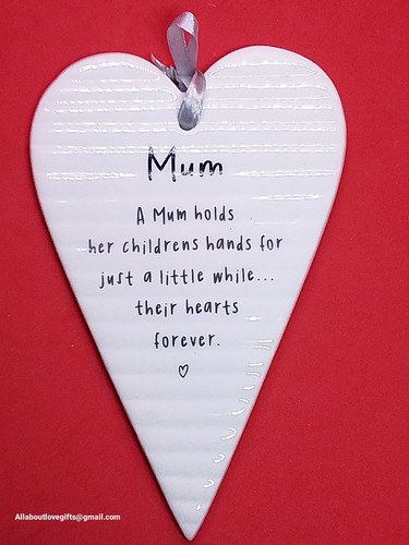 Beautiful mum ceramic - ceramic, heart