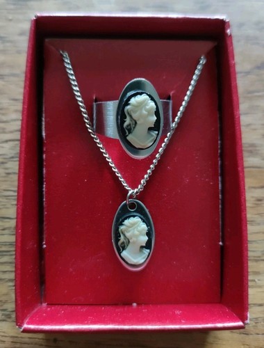 Vintage cameo ring pendant - vintage,