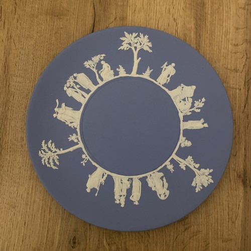 Wedgwood blue jasperware plate - jasperware,