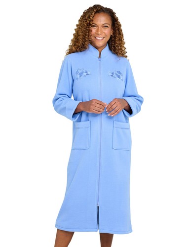 Ladies knitted zip - ladies, embroidered