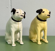 2 Vintage Plastic RCA Dog