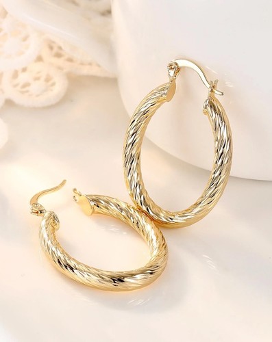 9ct gold ladies stunning oval - gold,