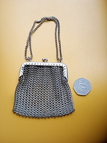 Vintage chainmail mesh - chainmail, purse