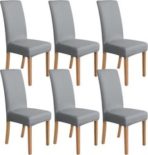 Dining Chair Cover Slipco Stretchy 6 Pcs Dark Gray Slipcover Amazon Basics New