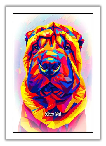 Shar pei dog vibrant pop - shar,