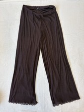 Zara Brown Eggplant Pleated