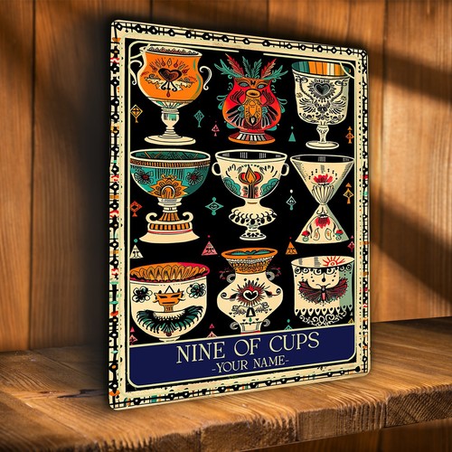 Personalised nine cups - personalised,