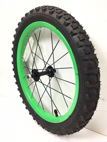 Bicycle rear green wheel - 16",