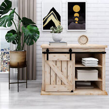 2.5-6.6FT Mini Sliding Barn Door Hardware Kit Track for Cabinet TV Stand Console