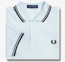 Fred Perry Twin Tipped Polo Shirt M3600 T43 Light Ice New With Tags Genuine SALE