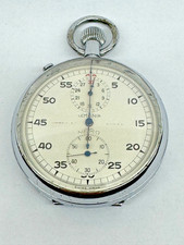 Lemania Nero Swiss Dual Split Timer Stopwatch