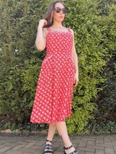 Vintage 1960s Summer Dress Red