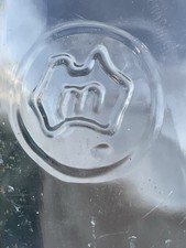 Glass Milk Bottle Australian Vintage Clear Juice 200ml Dairy Retro 1950 - 1970