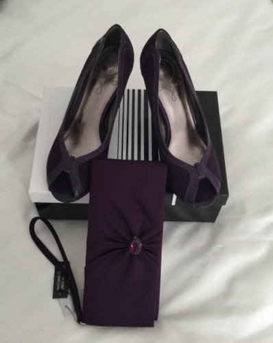 Wallis purple peep toe - wallis, slip
