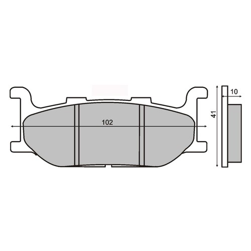 Pair brake pads for yamaha - of,