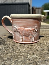 PHILIP WOOD STUDIO POTTERY COW JUG NUNNEY SOMERSET