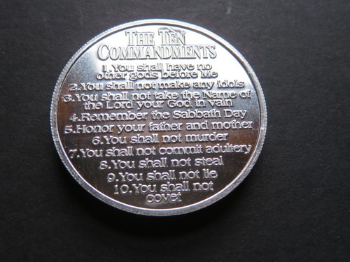 Ten commandments coin - 1x,