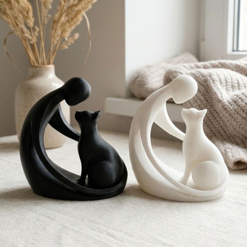 Modern abstract human - abstract, cat