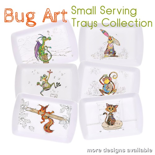 Bug art small serving tray - bug,