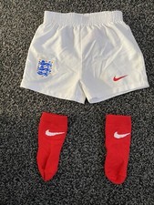 nike baby england football shorts and socks 3-6 months 
