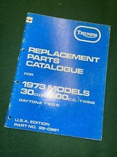 Triumph 500 Unit T100R Daytona 1973 Replacement Parts Catalogue Book Guide Used 