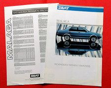 1985 SEAT MALAGA Sales Brochure & Tech Data UK Market - 1.2 1.5 L GL GLX Colours