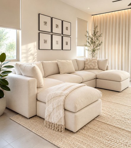 Cream cloud corner sofa - cream,