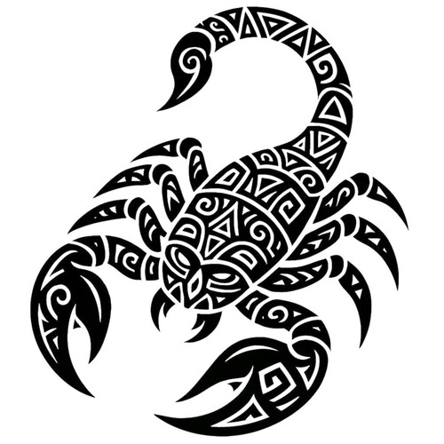 Aztec scorpion decal - aztec, tribal