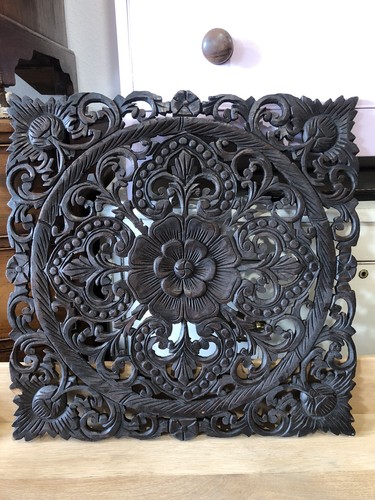 Solid wood carved - solid, wall